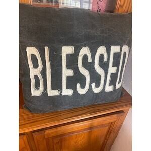 BLESSED FARMHOUSE SHABBY CHIC ACCENT PILLOW
